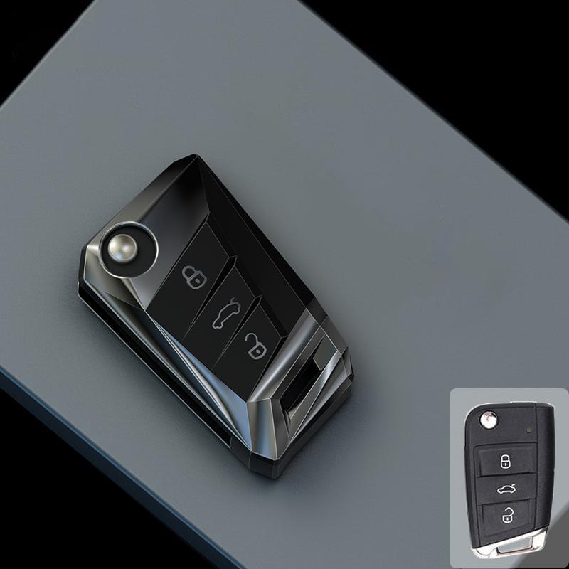 High-end Zinc Alloy Car Key Case Cover for VW Volkswagen Golf 8 MK8 Skoda Octavia A8 2021 SEAT Leon MK4 Camouflage