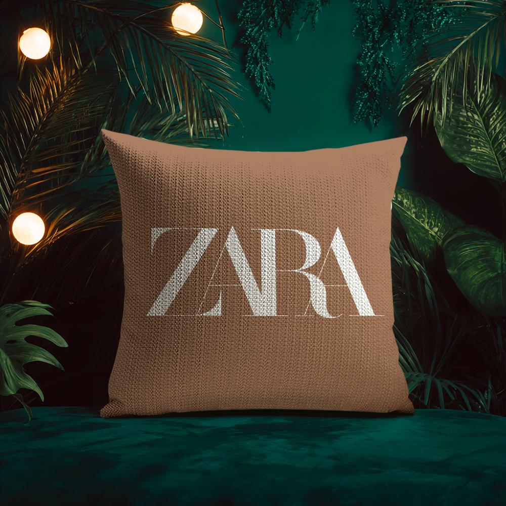 Fast Fashion Elegant Design ZARAA Cushion Cover Silky elegant Comfort Sofa Bed Invisible zipper Beach pillowcase