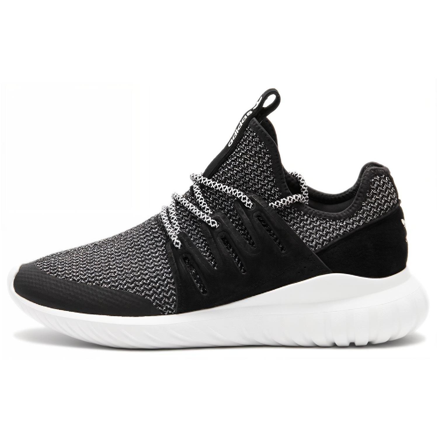 adidas Tubular Cozy Breathable Running Shoes Black White Unisex Black White Men s BA7718 EU 36