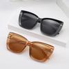 European and American Style Retro Cat-eye Oversized Frame Sunglasses with Lettering, High-end Sun Protection Sunglasses for Women and Men.