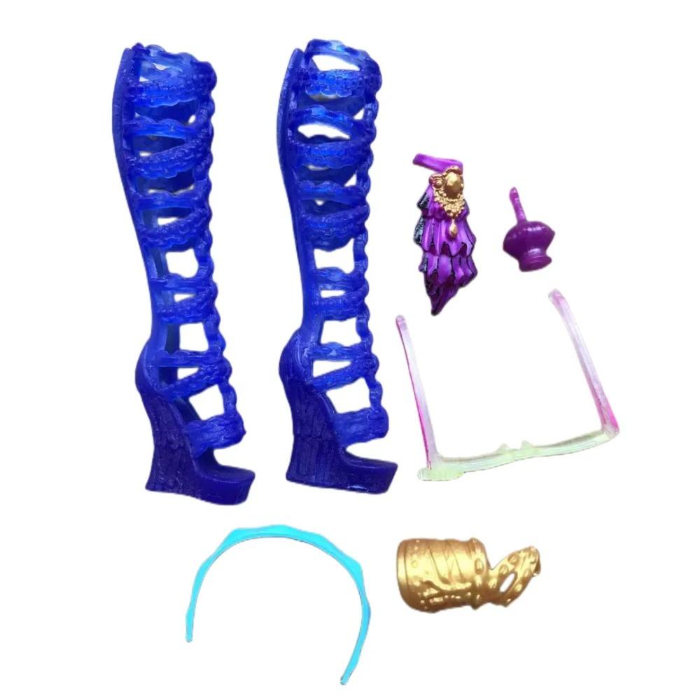 Monstering High Doll Accessories Decors Bags Hats Shoes Necklace Glasses Headbands Kids Playing House Doll Decors Girl DIY Toys