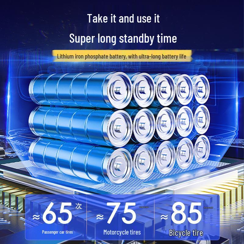 Portable Smart Digital Car Air Pump: Compact High-Power Handheld Inflator with Digital Display