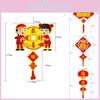 Festive Chinese Spring Festival Fulu Decorative Paper Hangings For New Year Celebration