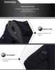 Men's Mid-Length Wool Coat with Scarf Collar and Thick Cotton Lining