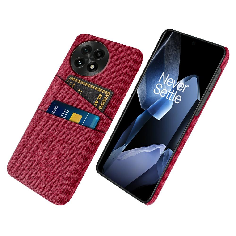 Für OnePlus 13 Hülle Stoff+Hart PC Handyhülle mit Dualen Kartenfächern