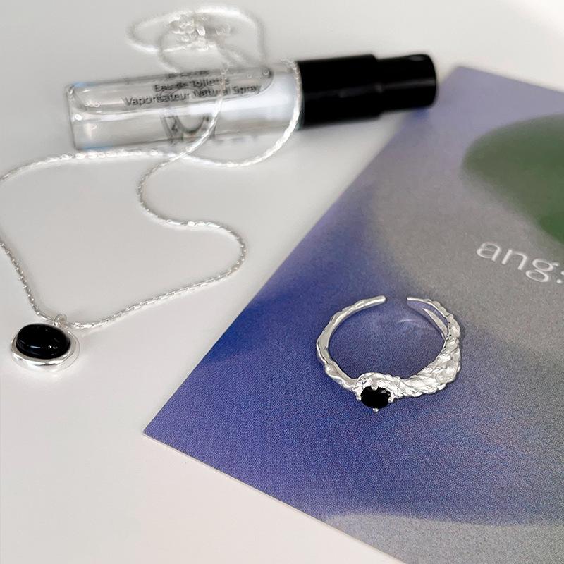 

ins simple light luxury love 925 silver ring high sense personal cold design fashion fashion summer new Adjustable Opening