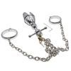 Metal Bracelet with Opening and Closing Butt Plug Combination Suit Sex Toys Sex Tools Men's and Women's Bed Support Training