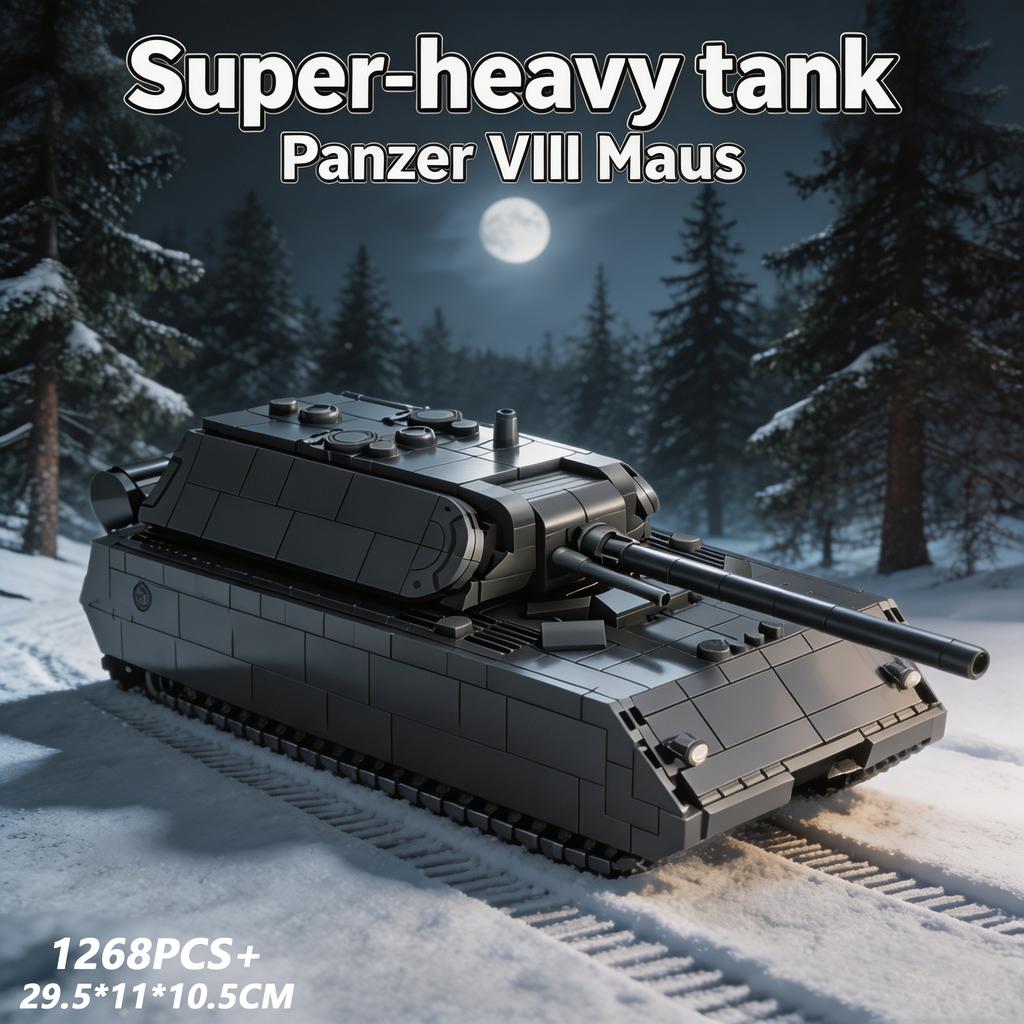 Heavy Vintage Armored Tank Building Blocks Model Kit DIY Bricks Collection Toy Gift For Children Boys Collectors