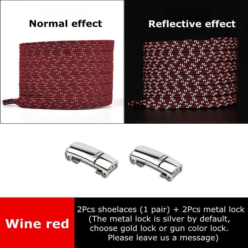 Magnetic Shoelaces for Sneakers Elastic Laces Without Ties Kids Adult Quick Shoe Lace Reflective No Tie Shoe Laces Rubber Bands
