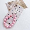 Handmade UV Beaded Keychain with Bowknot Phone Charm Keyring Bag Pendant Perfect for Phones and Handbag Purses Wallet