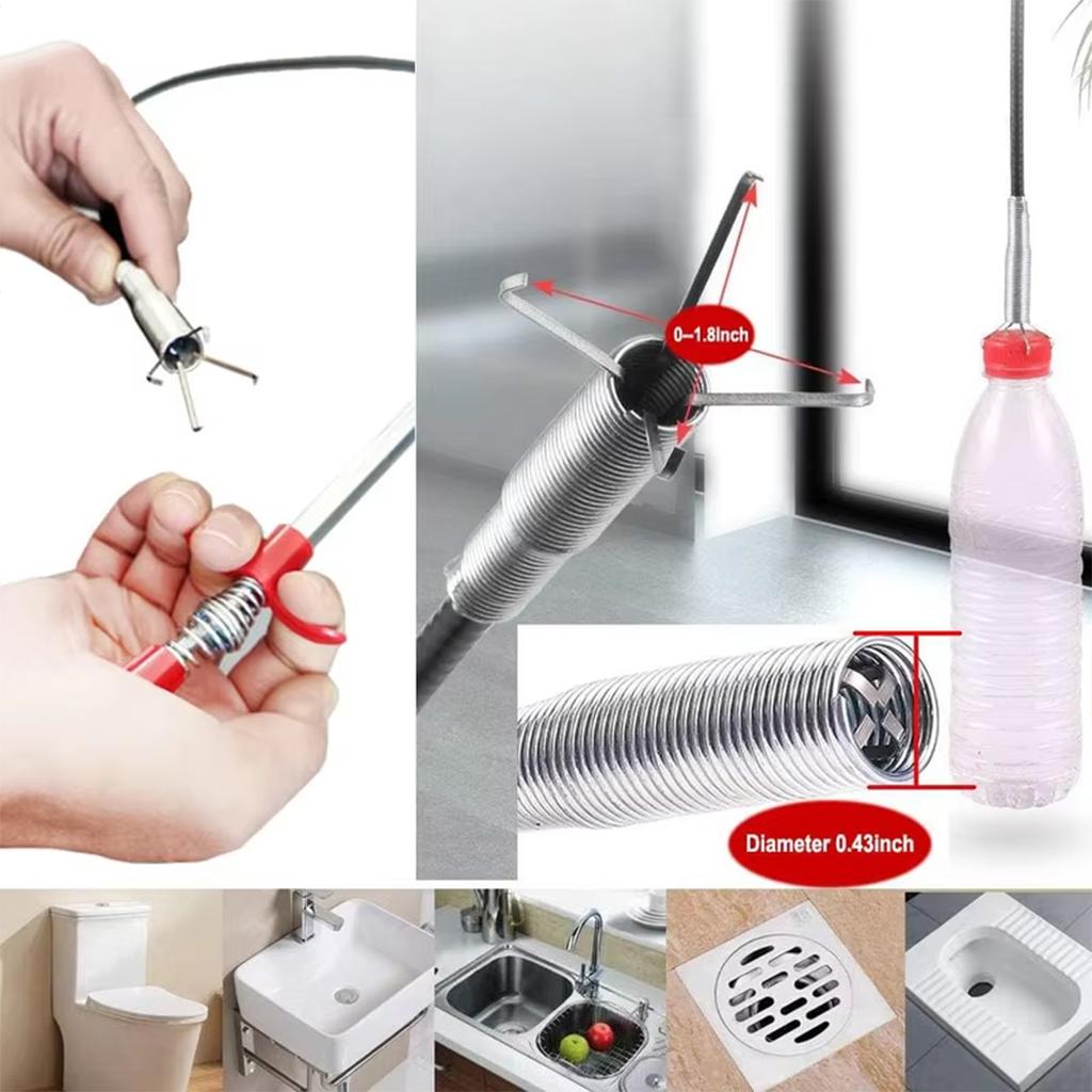 Sewer Unclogger Flexible Grab Claw Picking Tool (Drainage Blockage) Used For Picking Up Garbage Household Kitchen Sinks Drainage