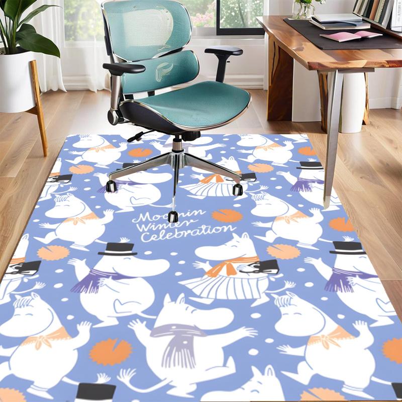 the Moomin Design Area Rug - Non-Slip, Soft & Cozy Floor Mat for Living Room, Bedroom, Office - Indoor/Outdoor Decorative Carpet