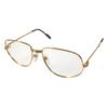 Cartier Logo Trinity Glasses Eyewear Glasses Frames Metal Gold