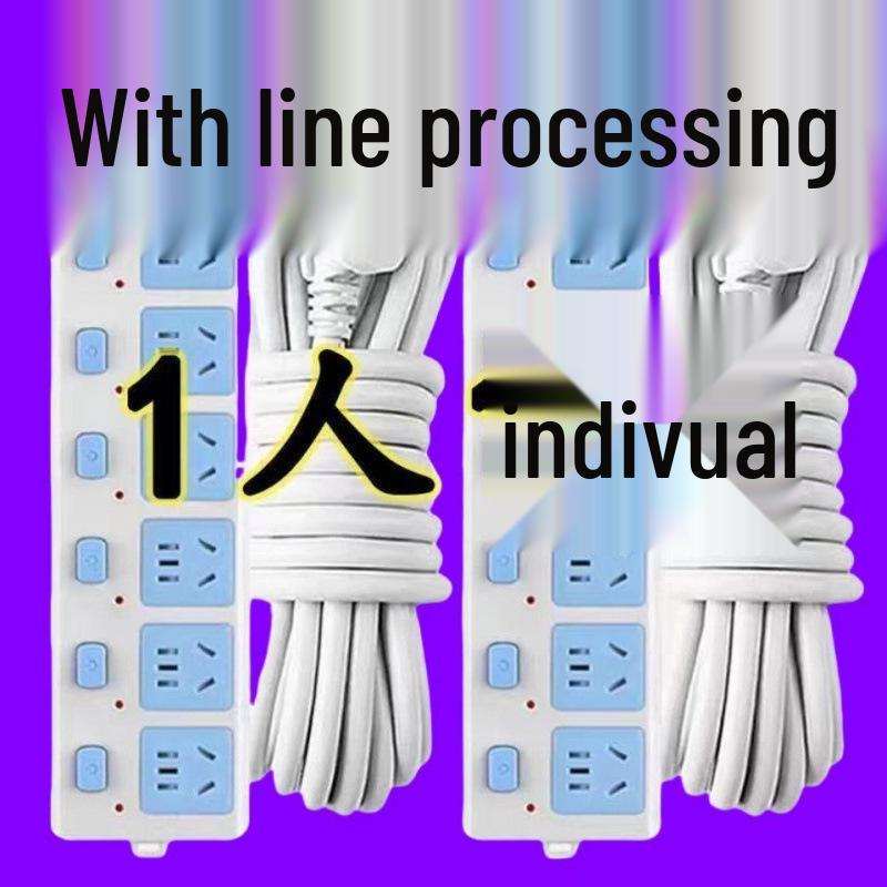 Genuine Pure Copper Wireless Power Strip Extension Cord for Household or Dormitory Use.