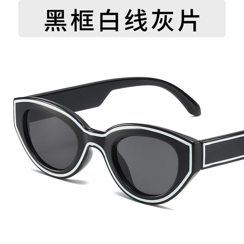 Fashion Unique Hip Hop Cat Eye Sunglasses Y2k Women Men Retro Oval Sun Glasses Ladies Beach Outdoor Popular Brand Design Eyewear