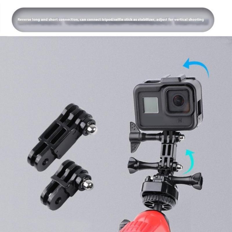 Curved Flat Helmet Base Mount with Adhesive Pad 1/4inch Adapter for Action Camera Accessories Mounting Bracket