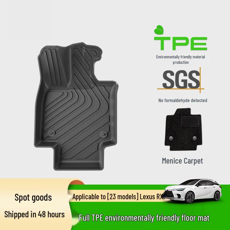 Custom TPE Floor Mats for 2023-2024 Lexus RX, Including Trunk Mat