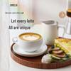 SIMELO Ceramic Latte Art Cup & Saucer Set