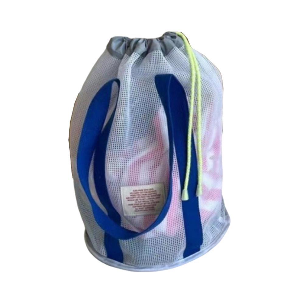 Drawstring Beach Net Bag Ins Mesh Clothing Pocket Lightweight Swimming Mesh Tote Outdoor