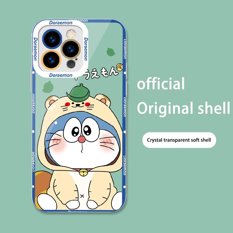 Weiche, transparente Cartoon-Telefonhülle für iPhone 12 Pro Max, 7/8, X, XS.