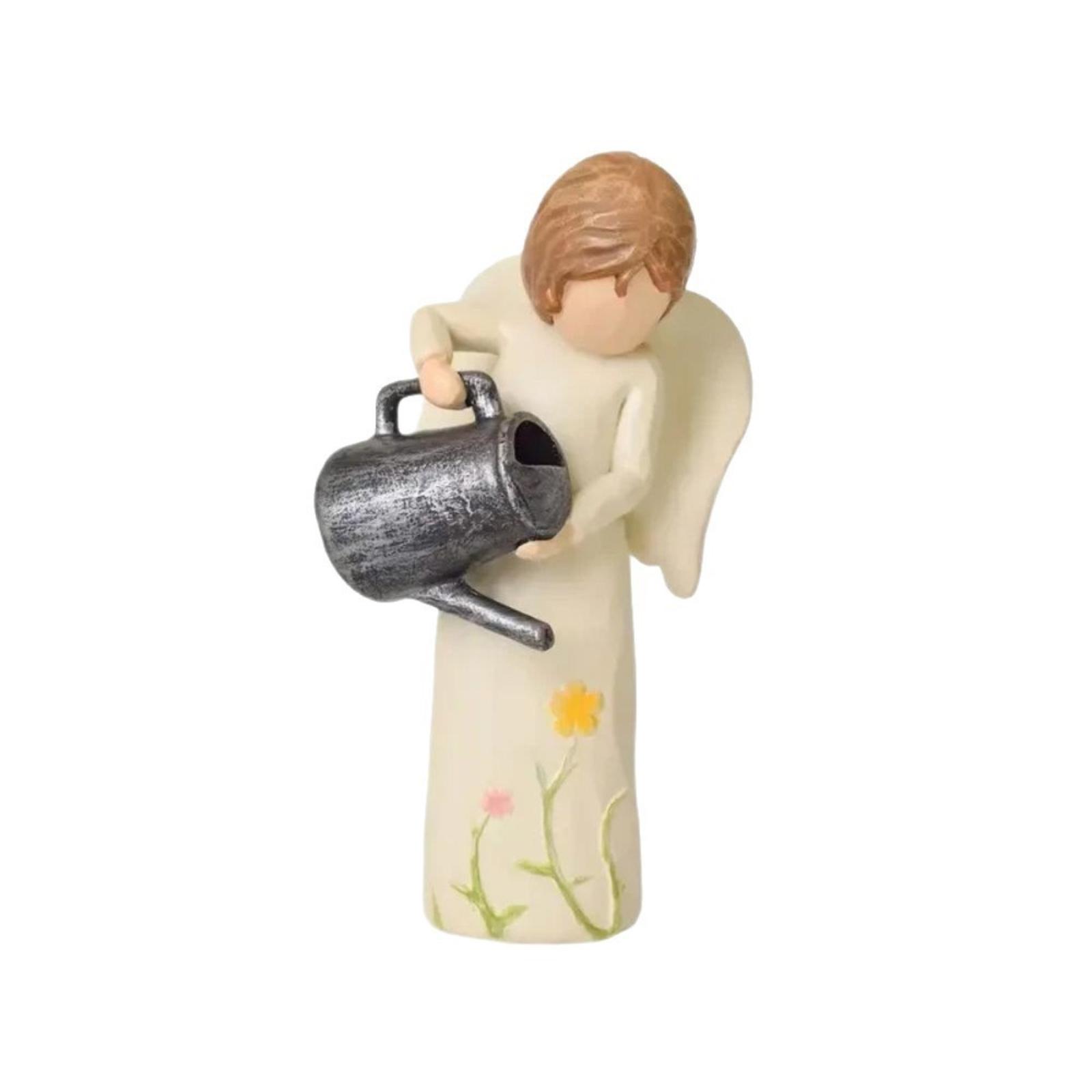 Статуэтка-украшение Маленькая девочка поливает цветы Изделие из смолы