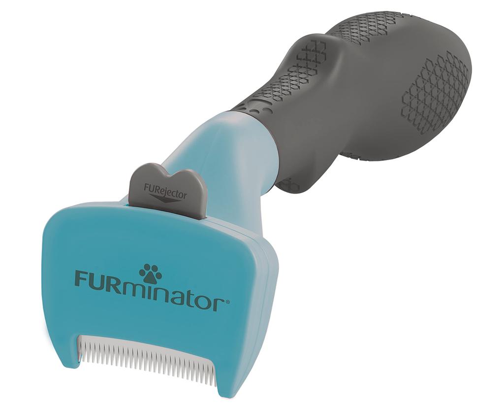 Furminator Small Cat S Long Haired Pet Brush Veterinarian Supervised Hairball Prevention Gentle On the Skin and Removes Undercoat Press the Button To