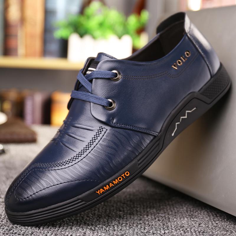 2024 New Men's Business Dress Shoes Genuine Leather England Fashion Casual Oxfords Shoes Classic Men Leather Dress Shoes Loafers