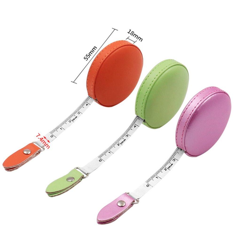 150cm 60" Retractable Ruler Tape Leather Measuring Tape Auto Shrink Portable Roll Tape Centimeter Inch Measuring Tool