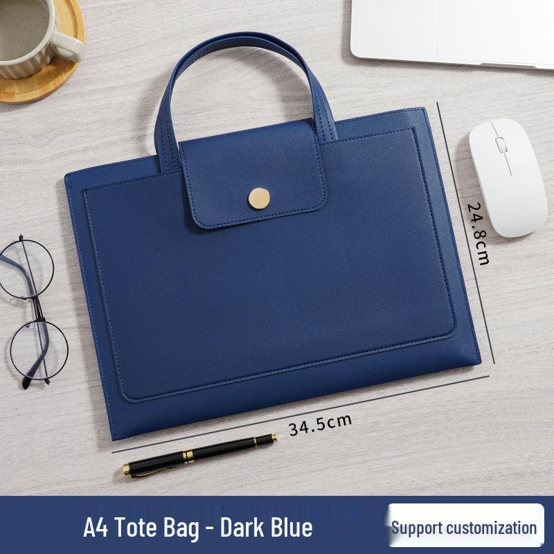 Großvolumige A4 Leder Aktentasche - Multifunktionale Business Büro Mappe