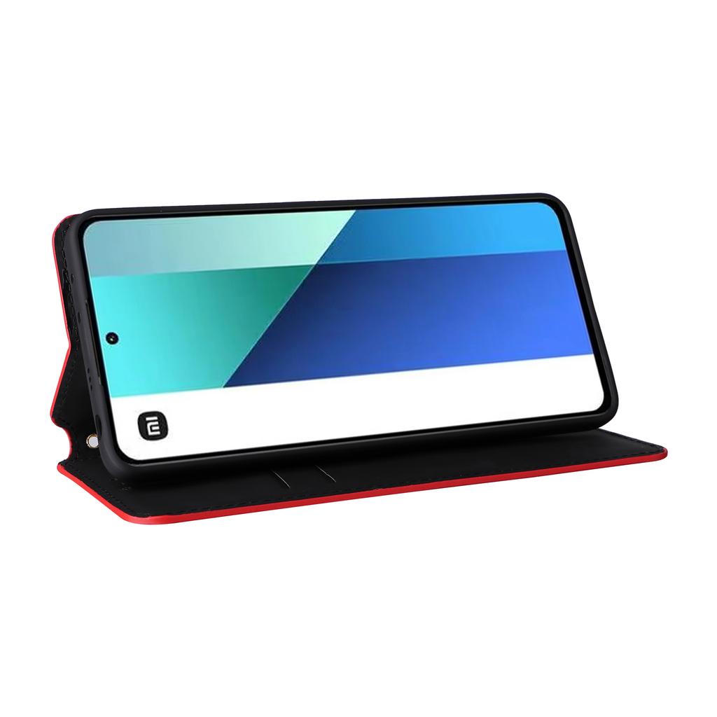 Para Xiaomi Redmi Note 13 4G Funda Billetera Soporte Protección Completa Cuero Rombos Cubierta de Teléfono