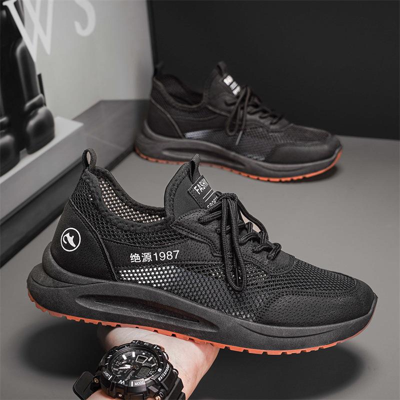 Men's Sneakers Summer Mesh Breathable Casual Shoes Trendy Lace-up Soft-soled Running Shoes for Men 2025 Luxury New Tennis Shoes