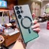 Glitter Magnetic Woman Case For For Samsung Galaxy S26 S24 FE S23 S22 S2 Ultra Plus Wireless Charging Cover