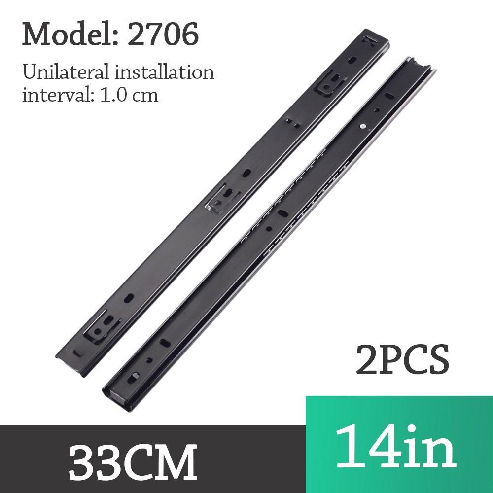 2PCS Smooth Glide Bearing Drawer Slides Two Way Slide 10mm Wide Drawer Glides Full Extension Hardware Accessories