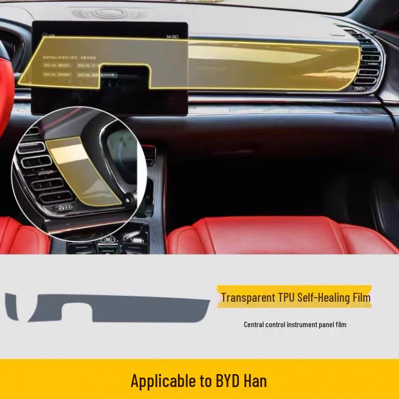 BYD Han DMI EV Interior Film Screen Protector & Dashboard Sticker - Transparent