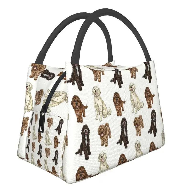 Drăguț West Highland White Terrier câine izolat prânz pungi pentru femei portabile Westie Puppy Cooler termic prânz cutie Picnic de lucru