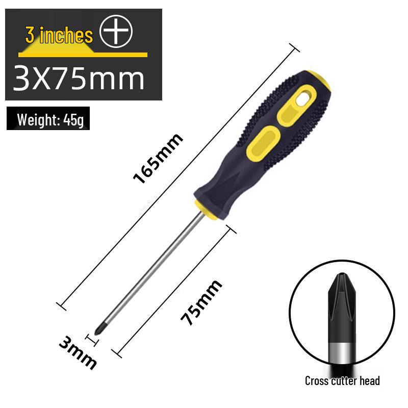 Ergonomic Non-slip Magnetic Screwdriver Set: Slotted, Phillips, and Torx.