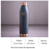Wasserflasche aus reinem Kupfer, lackiert, graues Seidenfinish, für Getränke und zur Aufbewahrung, ayurvedische gesundheitliche Vorteile, Volumen-900 ml, 1 Stück