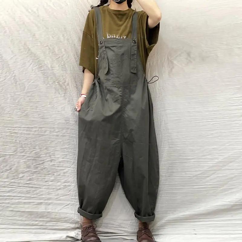 Plus Size Women's One-piece Pants, Women's Suspenders, Women's Overalls, Overalls, Women's Loose and Thin Summer Thin Section