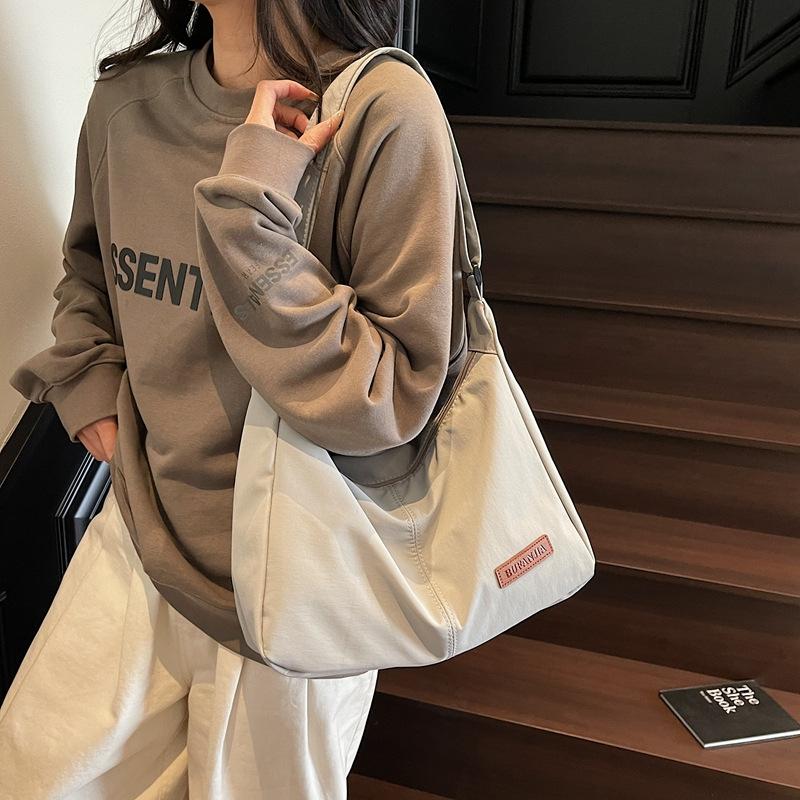 Casual Canvas Bag Fashionable Large-capacity Tote Bag Commuter Simple Single-shoulder Crossbody Bag