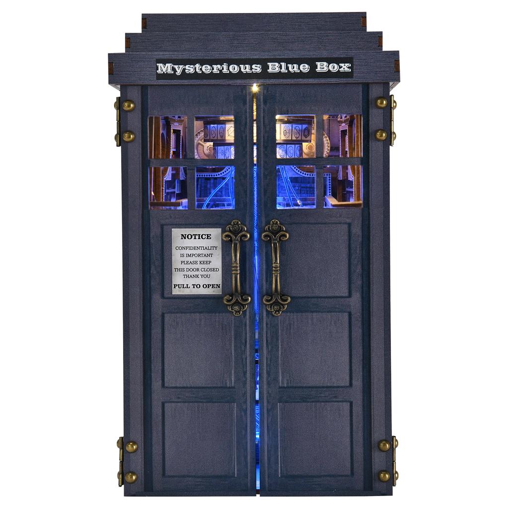 Kitap Köşesi Kiti Gizemli Telefon Kulübesi Kendin Yap Ahşap Puzzle El Yapımı Kitaplık Oyuncak Bebek Evi Modeli Kitap Ayracı Yapı Ev Dekorasyonu