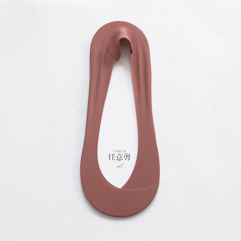 

Ice Silk Boat Socks for Women, Thin Pure Cotton Sole, Anti-slip and Non-dropping Heel Sock, Short Socks, High Heels, Shallow Mouth, Invisible Socks 1 pair темно-червоний колір