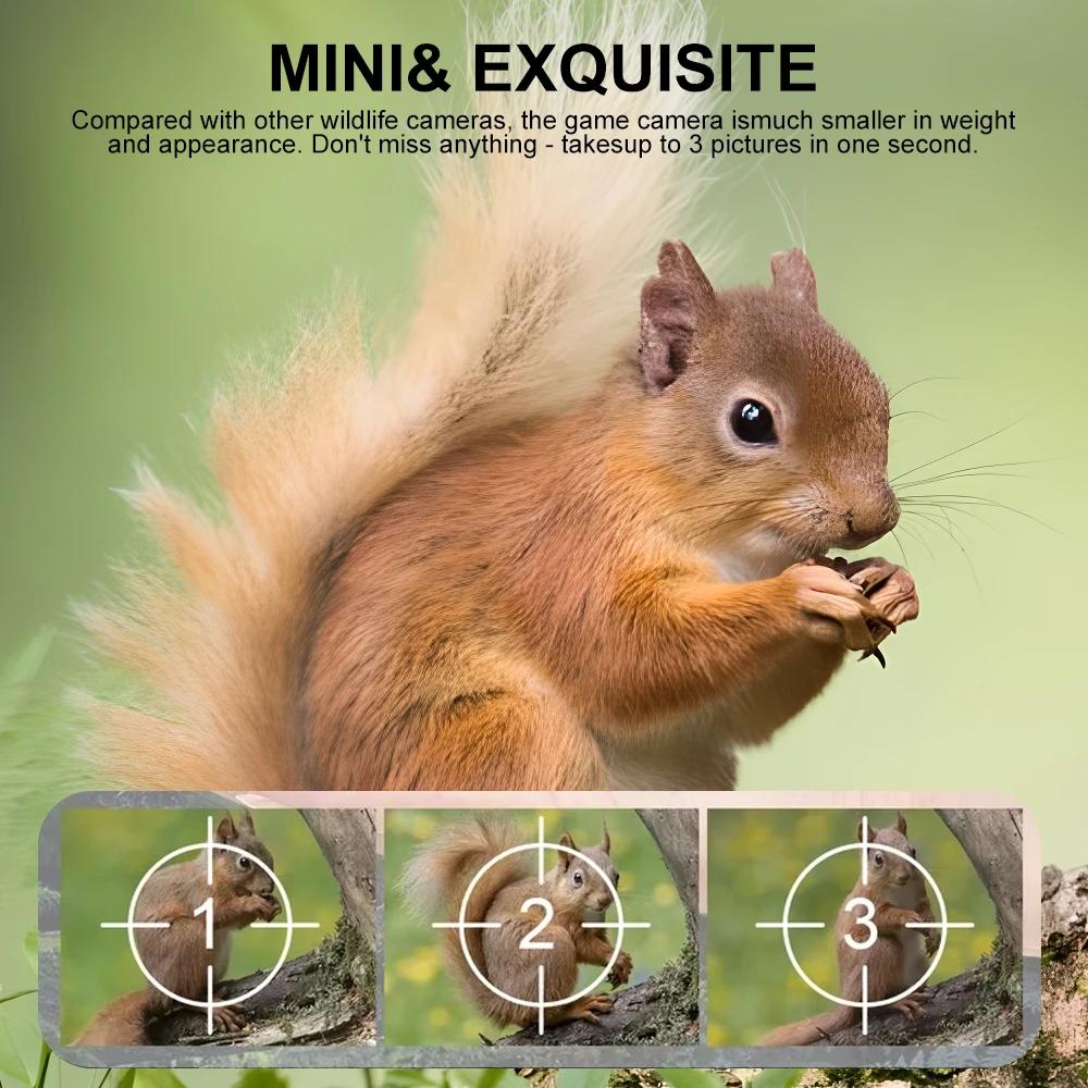 2025 Mini Hunting Camera 16MP 1080P HD Trail Camera Infrared Night Vision Waterproof Motion Activated Photo Animal Observation Camera