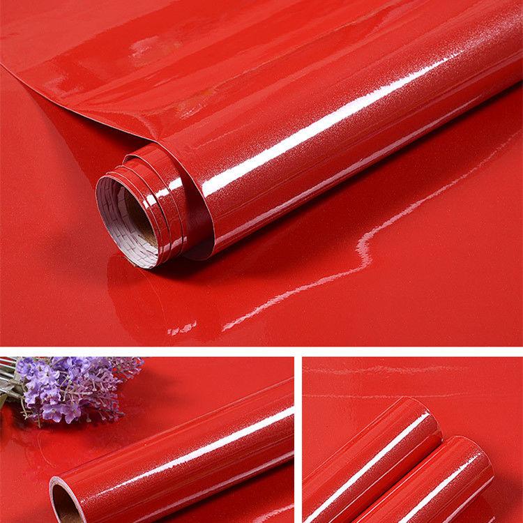 60m PVC Waterproof Solid Self Adhesive Wallpaper for Furniture Peel and Stick Kitchen Vinyl Cabinet Room Decor Wall Stickers DIY