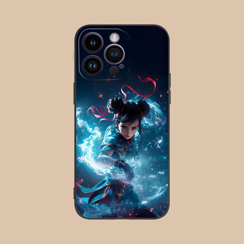 Street Fighter Chunli Phone Case for iPhone 17 16 15 14 13 12 11 X XR XS 8 7 Air Pro Max Plus Mini Colorful Cover Luxury Pretty