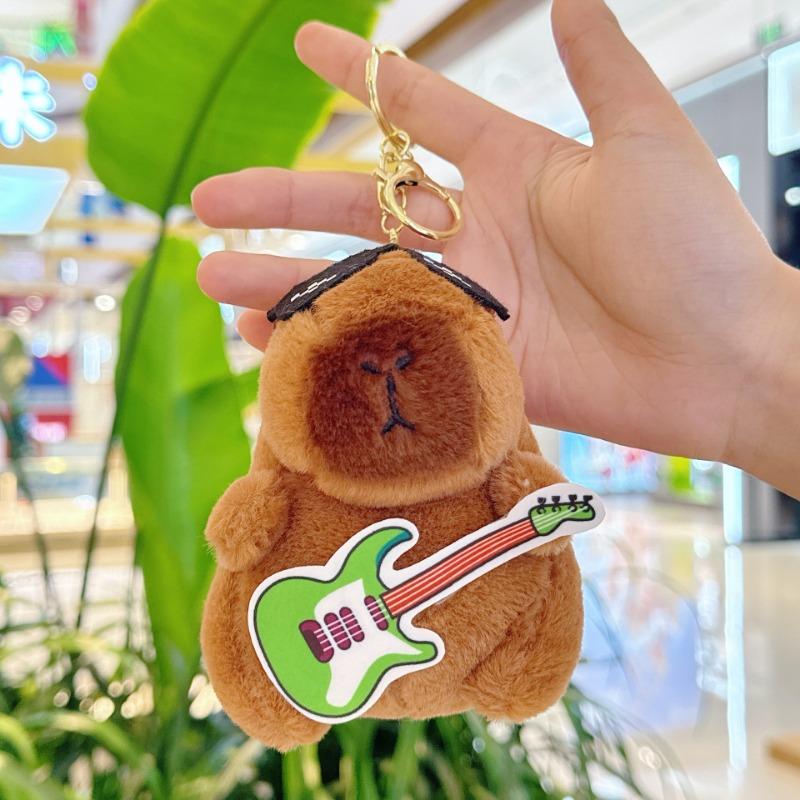 Cute Cartoon Capybara Pendant Plush Toy Doll Bag Hanging Ornament Cute Kapila Keychain Doll Ornament Car Pendant Children's Gift