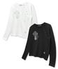 Damiswi Vintage Cross Asymmetric Button Long Sleeve_Black