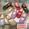 Girls' Princess Shoes 2026 Spring and Autumn Foreign Style Shiny Middle-aged and Older Children's Princess Shoes Versatile Elastic Band Children's 
