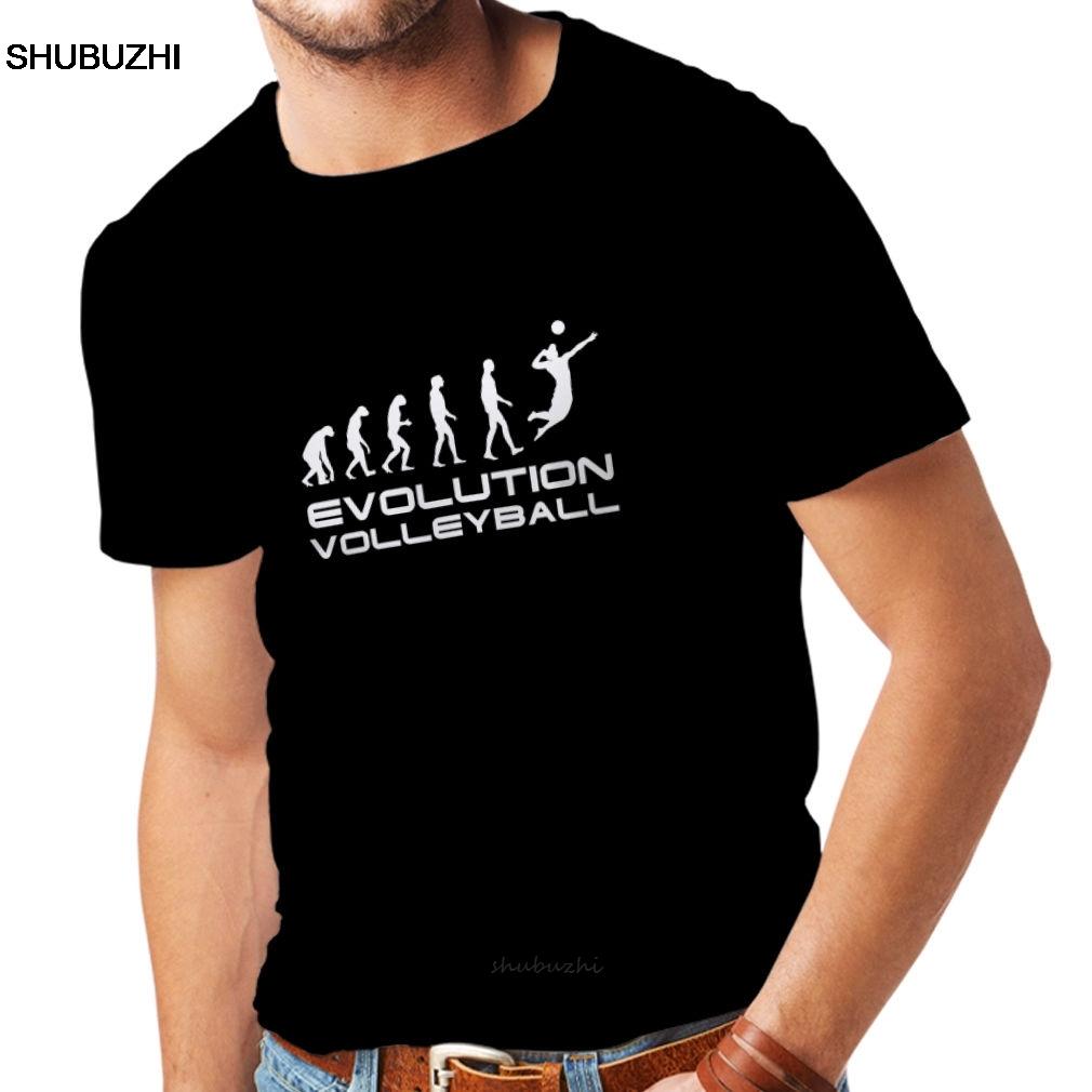 

New Mens Mens Tshirt Evolution Volleyballer Volleyballer Tshirts Sporter Clothing Tee Shirt S