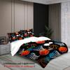 3pcs Basketball & Hoop Graffiti Print Duvet Cover Set – for Kids Gift 100%Polyester, Soft, Breathable for Bedroom Decoration