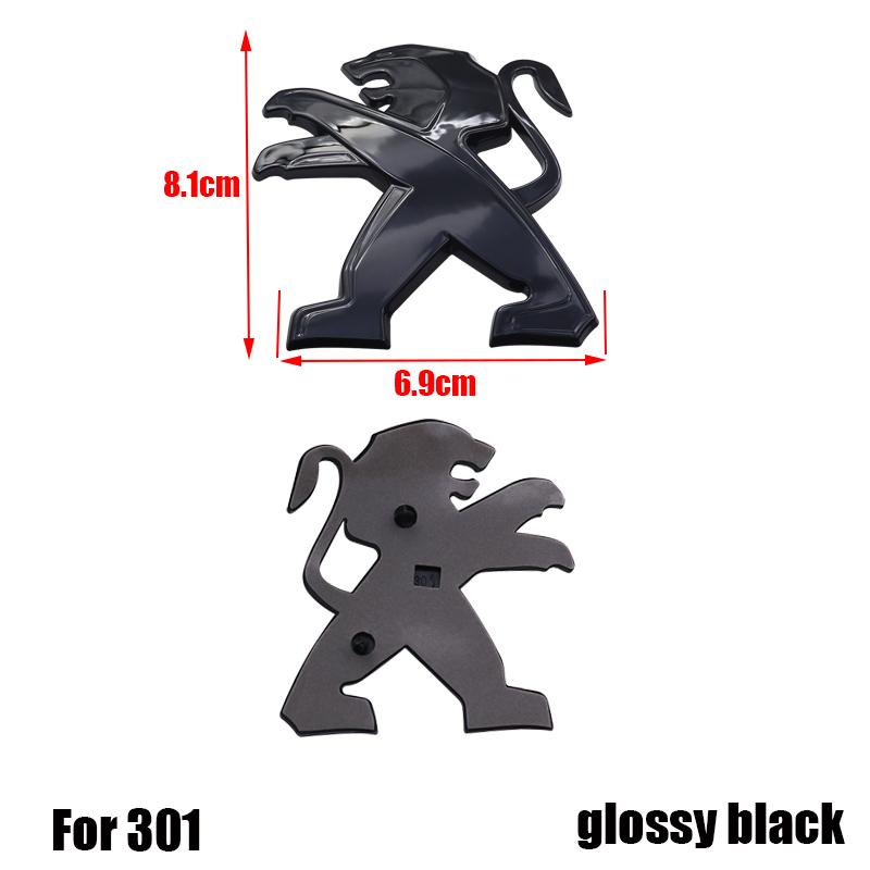 1pcs 81mm 3D ABS Car Rear logo Rear Bumper tail door trunk car rear Emblem sticker styling Accessories For Peugeot 301